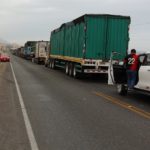 Wegblokkade op weg naar Arequipa