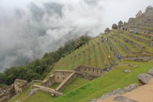 Machu Picchu in de mist